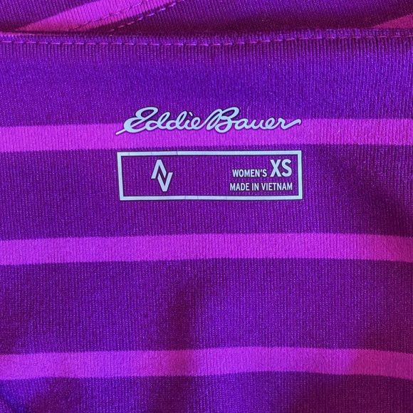 Purple Stripe Eddie Bauer Jersey Dress - Picture 3 of 3